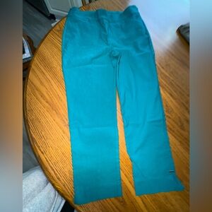 Chico’s teal green slimming slacks brand new
